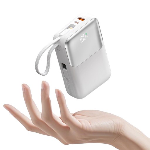 아우스힐 PD 22.5W QC3.0 고속충전 케이블 일체형 대용량 보조배터리 20000mAh