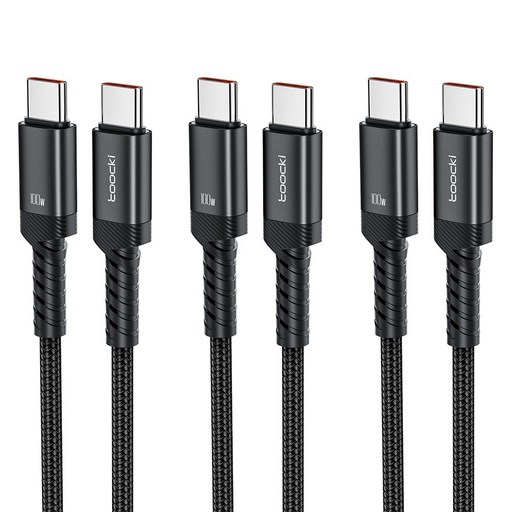 Toocki 툭키 E Marker 칩100W C to C타입 초고속 메탈 충전케이블