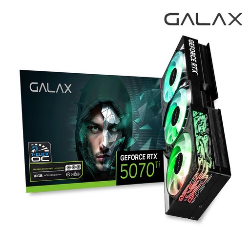 (갤럭시코리아) 갤럭시 GALAX 지포스 RTX 5070 Ti BLACK OC D7 16GB 그래픽카드