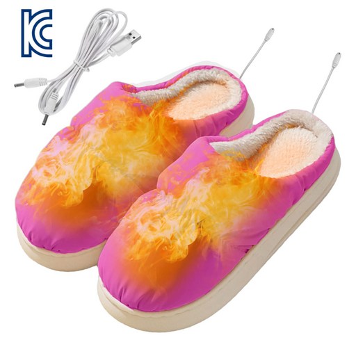 USB 발열 슬리퍼 발난로 발 찜질기 발열신발 사무실발난로 실내화 온열 방한슬리퍼