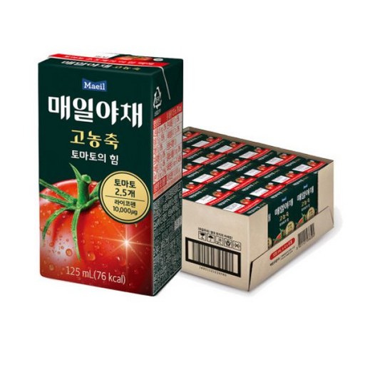 매일유업 매일야채 고농축 토마토의 힘 125ml 24개 – 건강한 일상을 위한 필수품!