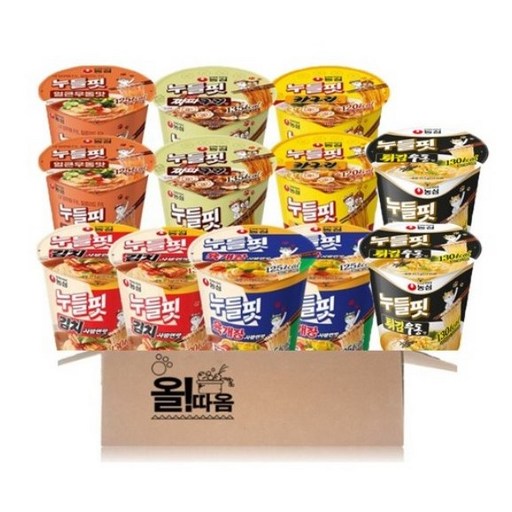 올따옴 누들핏 기획 (육개장+김치사발+카구리+우동+짜파구리+튀김우동) X2개 1세트
