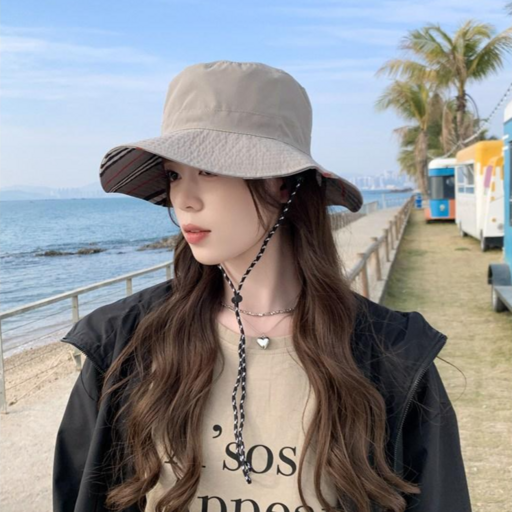 몬티레오 여성 고급 양면 포켓 버킷햇 등산 골프 모자