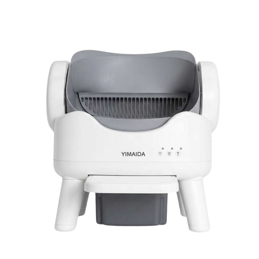 YIMAIDA YMD102T 스마트 고양이 자동 화장실 APP 연동 저소음 안전센서 한국 버전, 화이트그레이, 1개