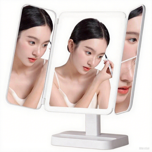 Ensi 3배 확대 LED 접이식 무선 조명 스탠드 거울 가정용 침실 테이블