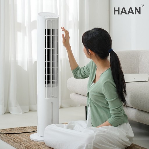 [25년형] 한경희 가정용 에어쿨러 전자식 리모콘 타워형 냉풍기 4L