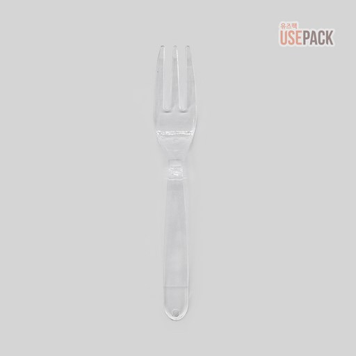 일회용 샐러드 포크 12cm 개별포장 투명 100개 미니포크