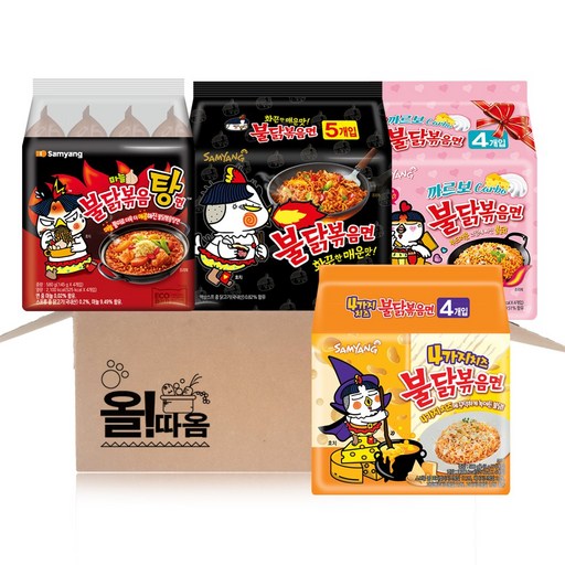 올따옴 삼양 불닭멀티 4종 기획세트 2호 (불닭+불닭탕+까르보+4가지치즈)