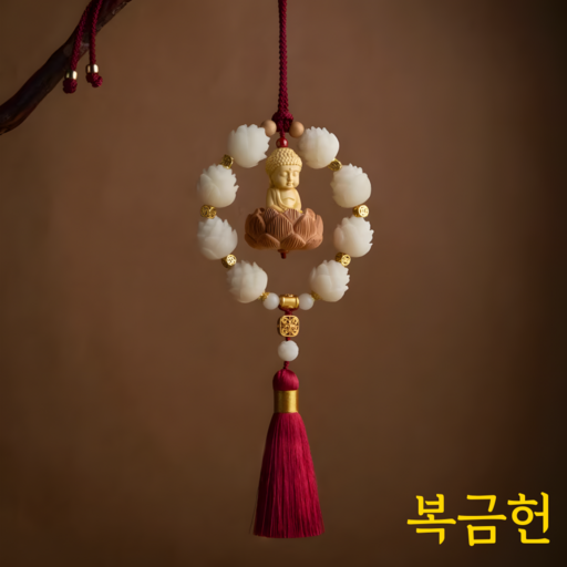 복금헌 차량용 액막이 연꽃불상 룸미러걸이형