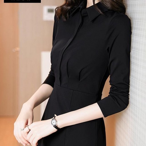 ForU 가을겨울 지금헤어지는중 송혜교 원피스 스타일 여성 드레스 2021 최신상 가을 드레스 여성 작은 검은 드레스 긴 소매 라이트 럭셔리 사교계 우아한 슬리밍 빠른배송