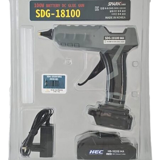 풀 세트 배터리 충전기 포함 HEC 무선 충전 글루건 실리콘총 핫멜트 화성기전 SDG-18100 MAS