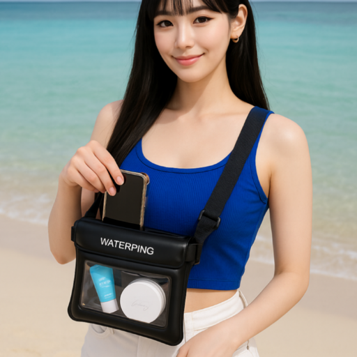 보키랜드 워터핑 IPX8 방수힙색 워터밤 흠뻑쇼 핸드폰 방수팩 크로스백 4중잠금 방수가방