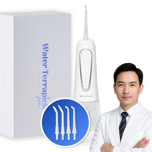 [치과/약국판매] 워터테라픽 프로 특허기술 구강세정기 1800회맥동수압 제트팁4개포함 방수IPX8등급