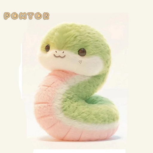 POMTOR 아기뱀 뽀글이 귀여운 아이디어 뱀인형