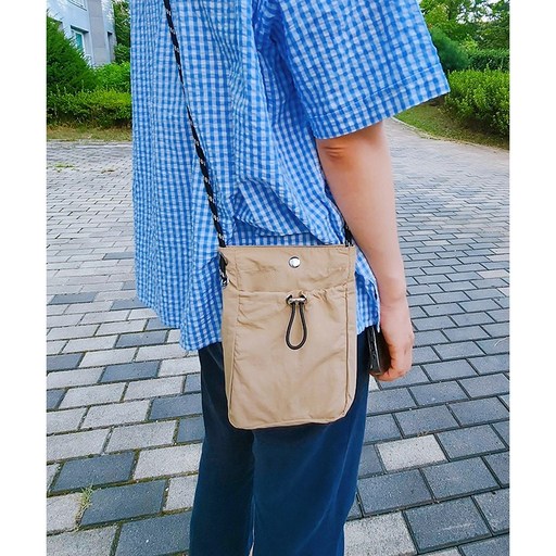 가벼운 경량 미니 크로스백 나일론 핸드폰가방 포켓 여권 공용 여행용가방