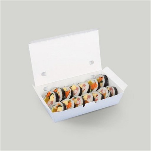 배달/포장 종이용기 일회용 삼겹살 만두 W-무지 종이도시락 600개 (KD-310)