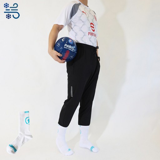 RURAISE 기능성 9부 노멀 핏 롱팬츠 축구바지 풋살바지 러닝바지 빅사이즈바지(스포츠양말 지급)