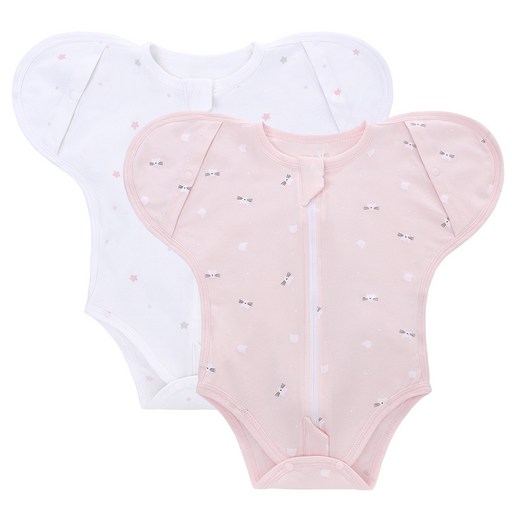 Miracle baby 신생아 달잠 스와들 순면 아기속싸개 2개입 세트