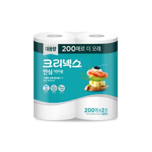 크리넥스 안심 클래식 키친타올 200매 대용량 6개 묶음으로 안심 청소 솔루션