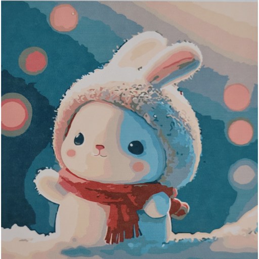 더웨일 DIY 유화 명화그리기 30 x 30 cm 토끼