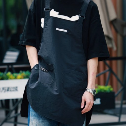스너글리 카페 주방 숏 앞치마