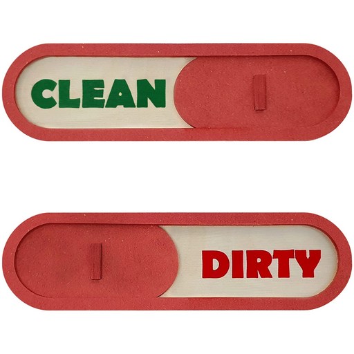 긱베어 클린더티 슬라이딩 사인 자석 식기세척기용 마그넷 clean dirty sliding sign