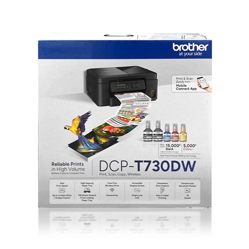 브라더 DCP-T730DW정품무한복합기(잉크포함) / 양면인쇄+무선와이파이