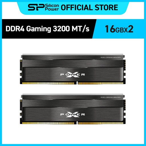 실리콘파워 Silicon Power DDR4 PC4-25600/PC4-28800 CL16/CL18 3200/3600MHz Zenith 데스크탑용 메모리 RAM, 3200MHz 32GB(16GB*2), 1개