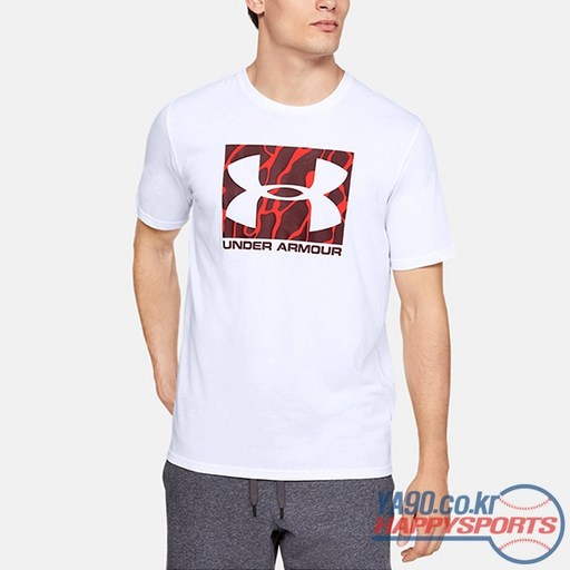 언더아머 [언더아머] UA 박스드 스포츠스타일 카모 필 반팔 티셔츠 1616 (화이트+레드 100)