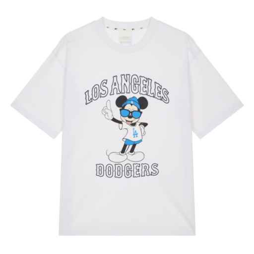 엠엘비 MLB X DISNEY 오버핏 반팔 티셔츠 LA다저스 화이트 31TSK3031-07W 알앤제이