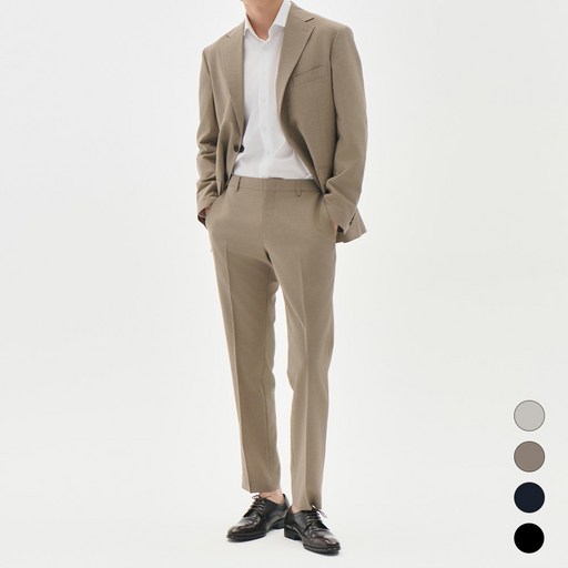 [바톨리니] 린넨 라이크 레귤러 셋업 수트 (4COLORS) (M~5XL)