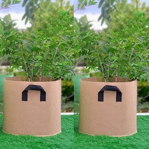 리빙어센틱 부직포 화분 대형 40cm 45L 텃밭 실내 옥상 베란다 그로우백 1+1