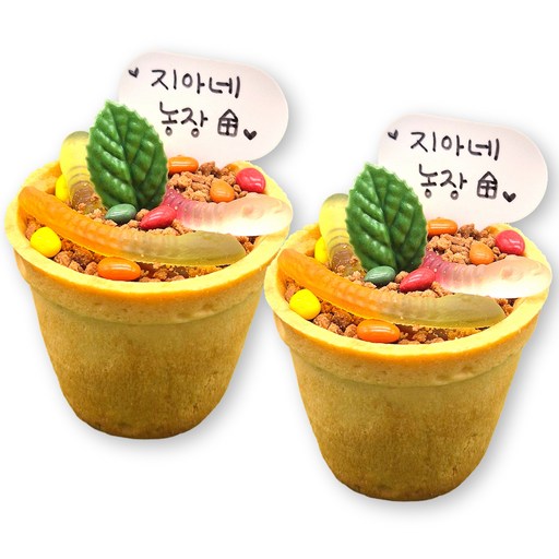 화분까지 먹는 왕꿈틀이 젤리 컵케이크 만들기 2인 DIY 세트