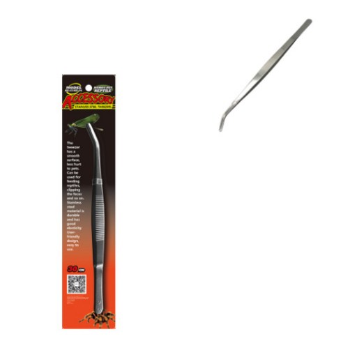 노모이펫 스테인레스 파충류 피딩 핀셋 곡선형 30cm NZ-04