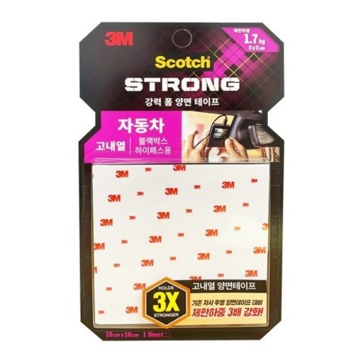 스카치 강력 고내열 폼 양면 테이프 10 x 10 cm