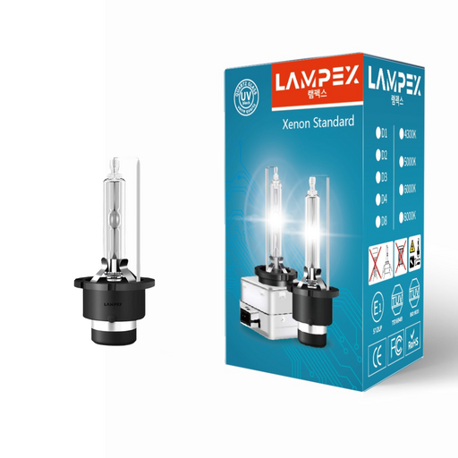램펙스(LAMPEX) HID전구 D4 6000K 자동차 라이트 헤드램프 제논 벌브