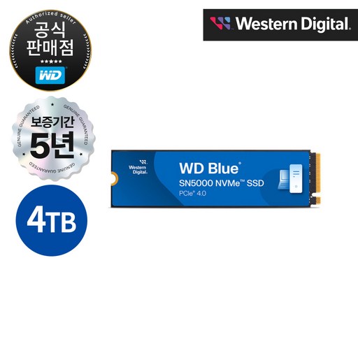 [공식판매점] WD Blue SN5000 M.2 NVMe SSD