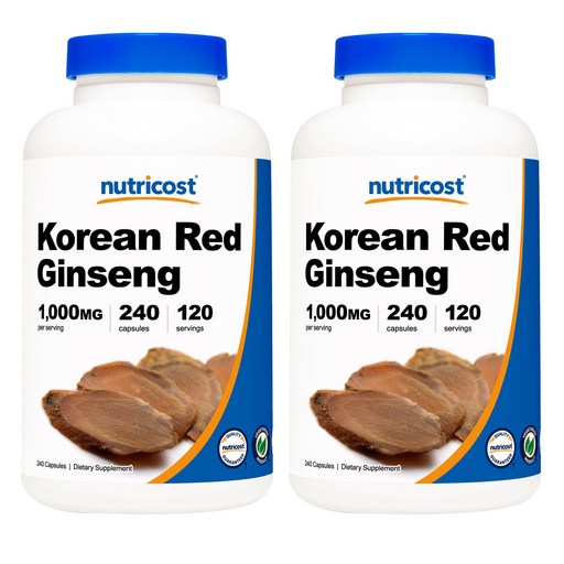 뉴트리코스트 코리안 레드 진셍 1000mg 캡슐 글루텐 프리