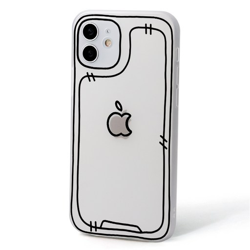 JXH 스케치 심플 무광 반투명 풀커버 스마트폰 케이스