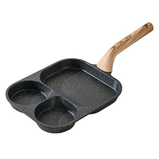 가와시마야 3 인 1 브렉퍼스트 프라이팬 가스 전용 버전 블랙