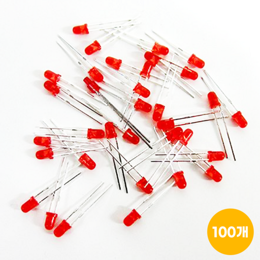 아두이노 LED 5파이 빨간색 (100개)