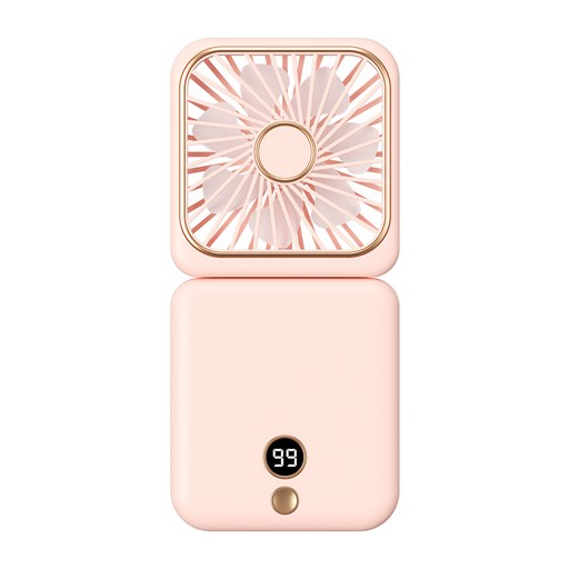 PPEAT 선풍기 스퀘어 미니선풍기 탁상용 무선 휴대용 USB 선풍기 휴대용선풍기 보조배터리 화장대거울 핸드폰거치대 손풍기