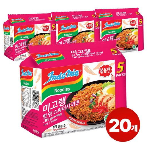인도미 미고랭 핫 앤 스파이시 라면 80g