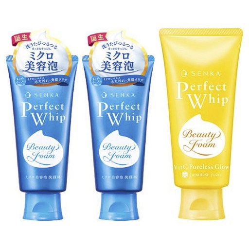 센카 퍼펙트 휩 페이셜 워시 120g 2개 + 뷰티 비타민C 포어레스 글로우 폼 재패니즈 유자 100g 1개