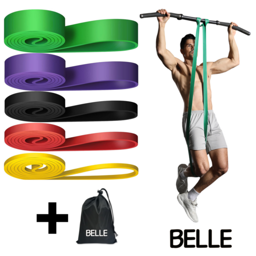 BELLE 턱걸이 풀업밴드 1+2+3+4+5 단계 세트
