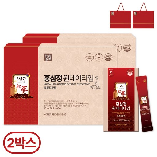 [1+1특가] 홍삼정 6년근 프리미엄 홍삼 스틱 + 쇼핑백 포함