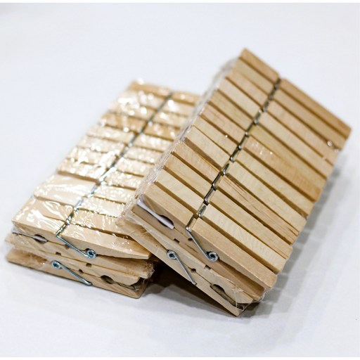 나무집게 일반(대) 7.3cm 2세트(48개) 자연색 나무색