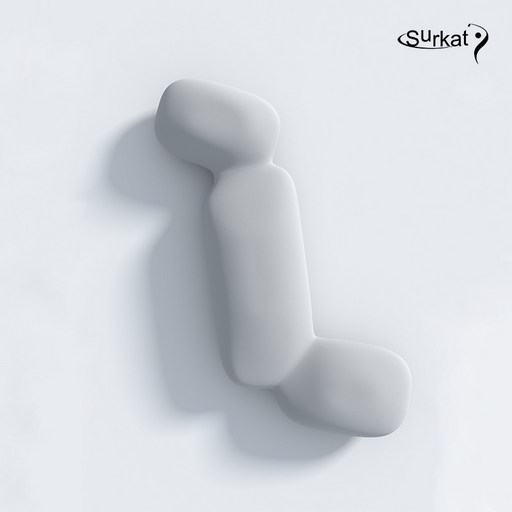 Surkat 바디필로우 고밀도 메모리폼 냉감바디필로우 탈부착가능 아이스원단 커버 S자 바디필로우