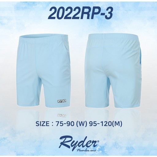 라이더 반바지 배드민턴 바지 남성 여성 4부 팬츠 스카이 블루 2022RP-3