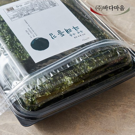 먹기좋게 자른 두번구운 파래돌김